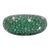 Natural 18k Gold Emerald Halo Ring With 0.21ct Diamonds, New Design For Sale