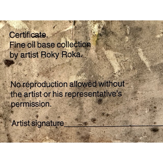 1940s Roky Roka Fine Oil Base Collection Figures Abstract Framed Portrait For Sale - Image 5 of 9
