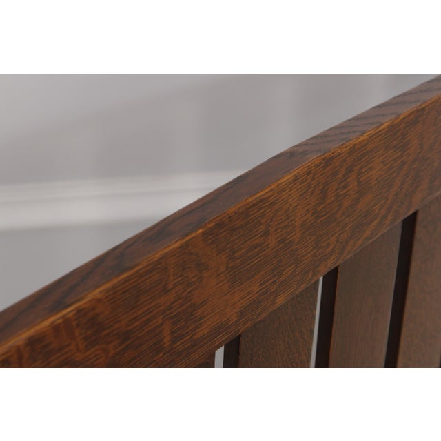 Stickley Queen Size Mission Oak Bed For Sale - Image 12 of 18