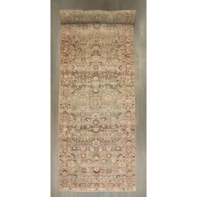 Early 20th Century Antique Zabihi Collection Persian Bidjar Rare Size Wide Corridor Rug - 6'1" x 21' For Sale - Image 5 of 11