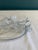 Mid-Century Modern Vintage Clear Fluted Glass Creamer and Sugar Bowl Set With Matching Serving Tray For Sale - Image 3 of 7