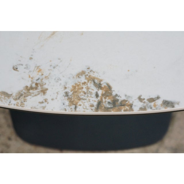 Late 20th Century Lerin Ceramic Faux Marble Modern Contemporary End Table 26" For Sale - Image 11 of 15