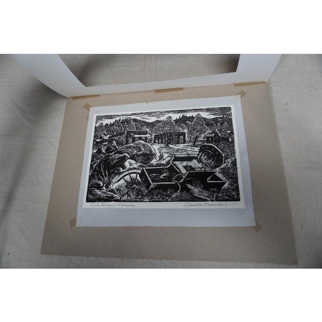 Charles Surendorf (1906-1979) Old Buggy, Columbia - Linocut For Sale - Image 4 of 4