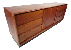 Mid 20th Century Danish Modern Dresser with Tambour Door by Art Furn