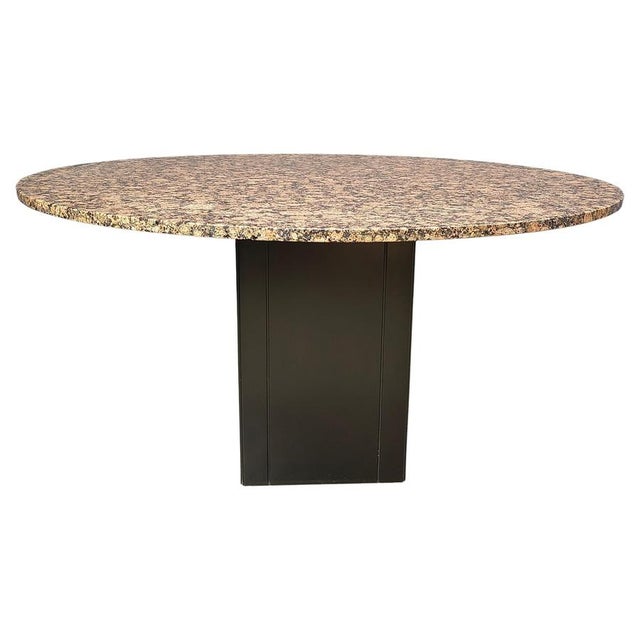 Vintage Granite Round Center Table, 1970s For Sale - Image 15 of 15