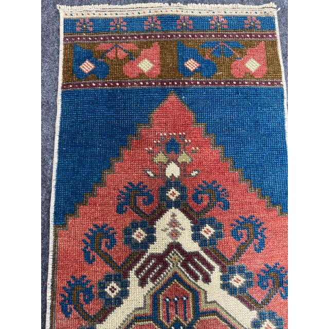 Turkish Yastik Rug 1'5" x 4' For Sale - Image 4 of 5