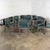 Late 20th Century Modern Set of 15 MTS Dining or Waiting Room Chairs Gray Frames & Blue Vinyl For Sale - Image 13 of 18