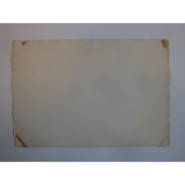 Nautical 1940s Nautical Watercolor Painting Harbor Docks New England Artist For Sale - Image 3 of 3