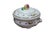 Antique English Spode Rockingham pattern covered oval vegetable dish / soup tureen, featuring detailed fruit and butterfly...