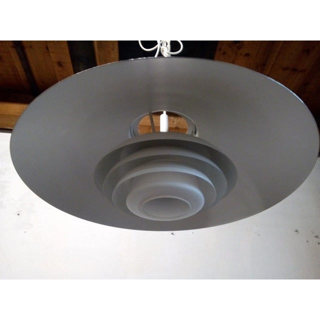 Silver Mid-Century Danish Pendant Lamp For Sale - Image 8 of 9