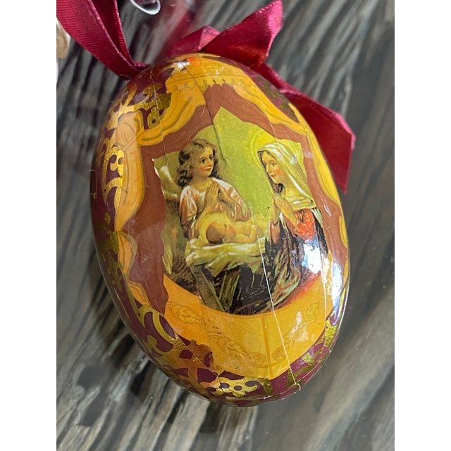 3 Vintage Easter Eggs Holidays Ornaments For Sale - Image 4 of 4