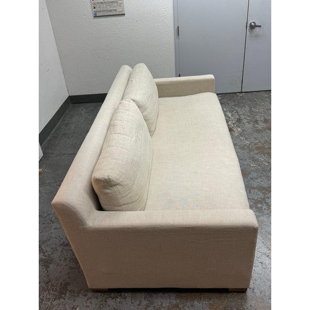 2010s Restoration Hardware Belgian Track Arm Sofa For Sale - Image 5 of 12
