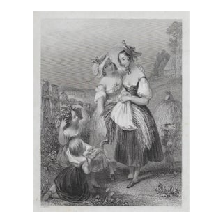 Antique Happy Days Figural Engraving For Sale