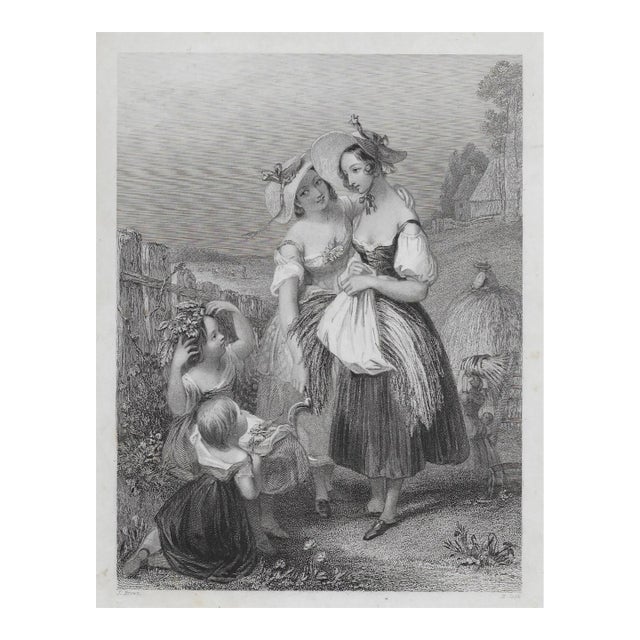 Antique Happy Days Figural Engraving For Sale