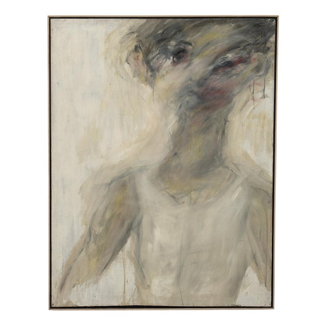 Abstract Portrait, 1967, Painting on Board, Framed For Sale