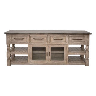 Aria Solid Wood Tv Stand - 78.75" For Sale