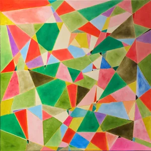 "N6" Contemporary Abstract Geometric Oil Painting on Canvas by Ko Bhamra
