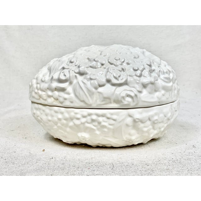Vintage Large Ceramic Egg Box Chairish