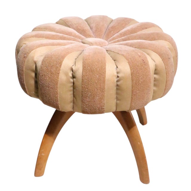 Mid 20th Century Heywood Wakefield Sculptura Vanity With Stool For Sale - Image 11 of 14