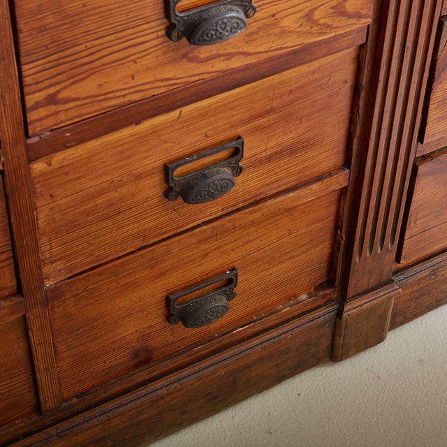 Art Deco Large French Oak Apothecary Cabinet, 1930s For Sale - Image 3 of 11