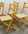Brown Mid-Century Belgian Folding Chairs in Wood and Hand-Woven Cane, Set of 4 For Sale - Image 8 of 15
