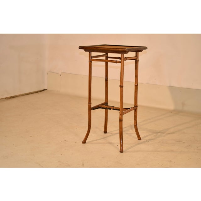 French Provincial 19th Century Faux Bamboo Side Table From France For Sale - Image 3 of 7