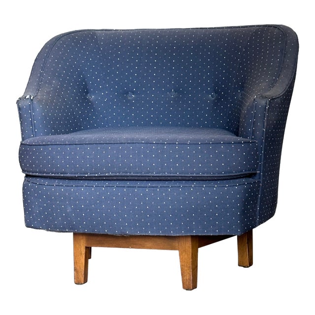 1950s Edward Wormley for Dunbar Swivel Chair- Unmarked For Sale