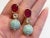 Bochic "Orient" Red Ruby & Carved Vintage Mint Jade Earrings 18K Gold & Silver For Sale - Image 16 of 18