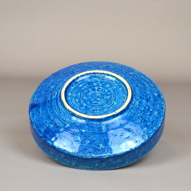 1960s Blue Rimini Ceramic Bowl by Aldo Londi for Bitossi, 1960s For Sale - Image 5 of 10