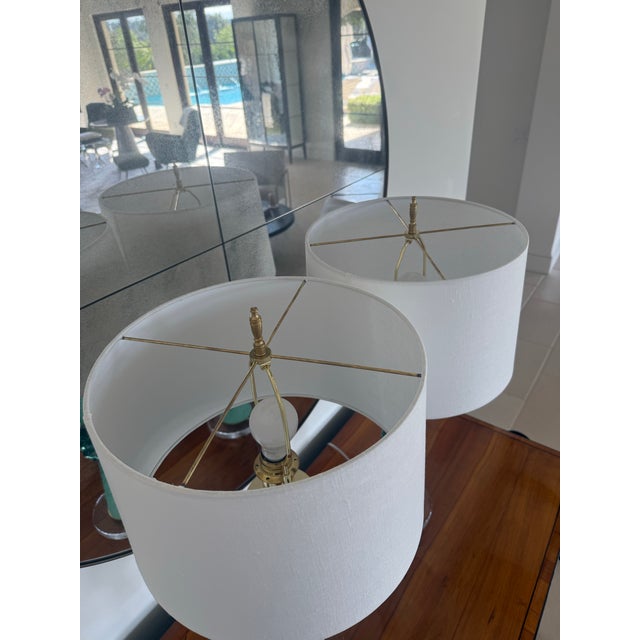 Murano Pair of Mid Century Modern Murano Custom Lamps For Sale - Image 4 of 7