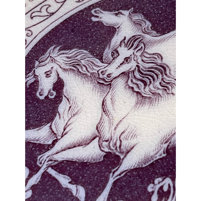 1850s Century Elsmore & Forster Vaquero Ironstone 18.5" Oval Serving Plater For Sale - Image 4 of 14