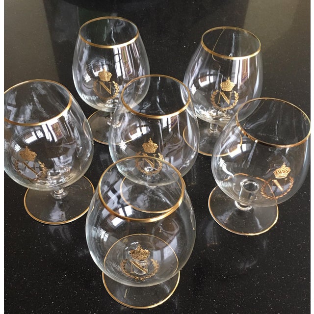 Vintage 1950's GoldRimmed Napoleon Brandy Snifters Set of 6 Chairish
