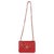 Red Red Quilted Puffy Calfskin Small Twist Your Buttons Flap Bag For Sale - Image 8 of 10