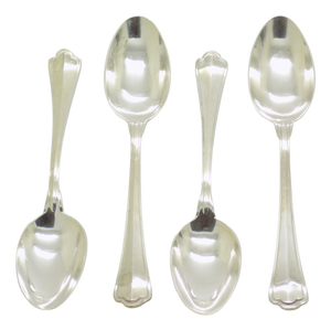 Vintage Italian Handmade Genuine Silver Sugar Spoons, 1970s, Set of 4