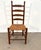 A set of six - Ladder Back dining chairs made with wide, inviting horizontal rungs that offer superb back support. A...