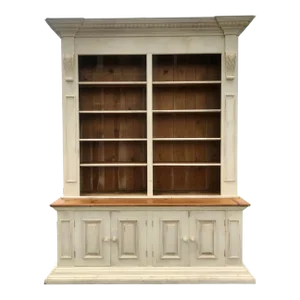 Vintage French Country Farmhouse Step Back Cupboard