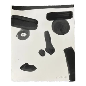 Contemporary Original Robert Cooke Abstract Face Painting