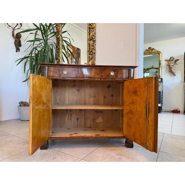 Wood Antique Biedermeier Veneer Sideboard For Sale - Image 7 of 13