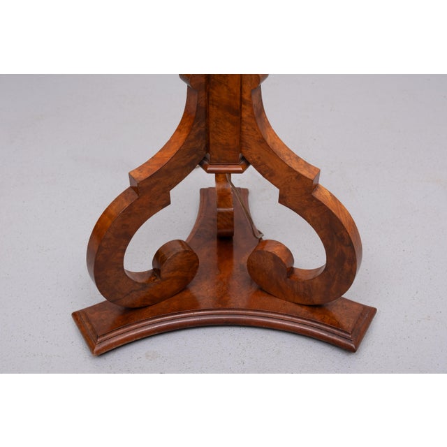 Large Antique Biedermeier Burl Floor Lamp, 1900 For Sale - Image 4 of 14