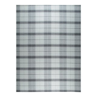 5x8 Lila Bianca Gray Geometric Modern Flatweave Wool Carpet Rug For Sale