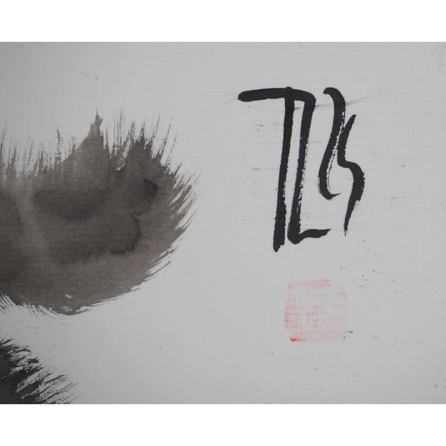 Laszlo Tibay, Pair of Cats Hunting and Their Kitten, Original Ink Drawing For Sale - Image 6 of 7