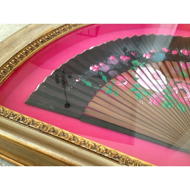 Antique Shadow BoxFramed Hand Painted Fan Spain Chairish