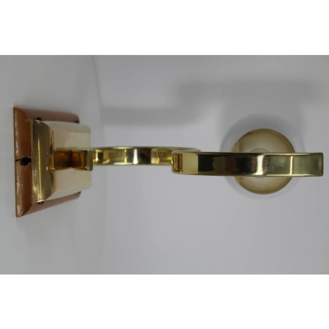 1920s Art Deco Brass Wall Lamp, 1920s For Sale - Image 5 of 13