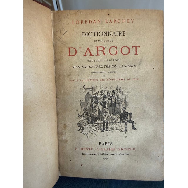 Late 19th Century Dictionnaire Historique D'Argot, 1874 Rare For Sale - Image 5 of 5
