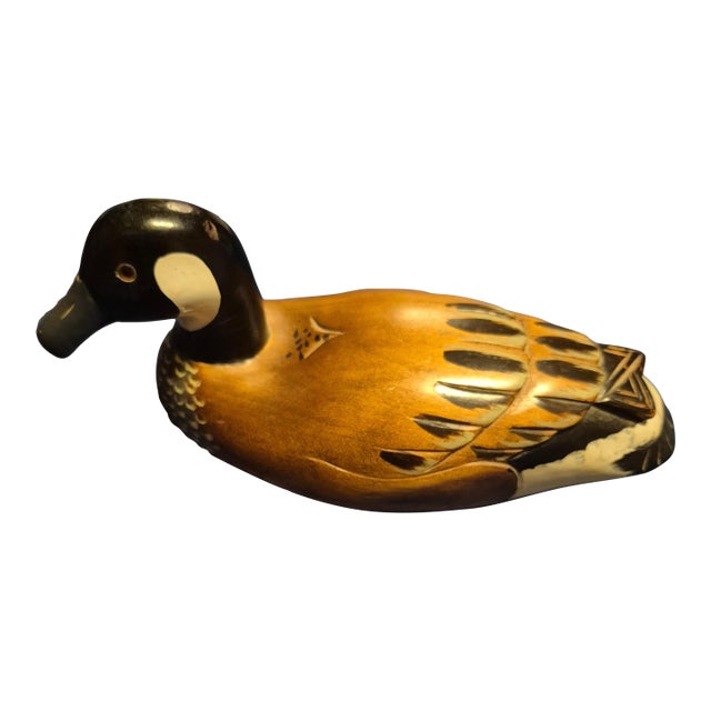 Vintage Hand-Carved and Hand-Painted Canadian Goose Decoy For Sale