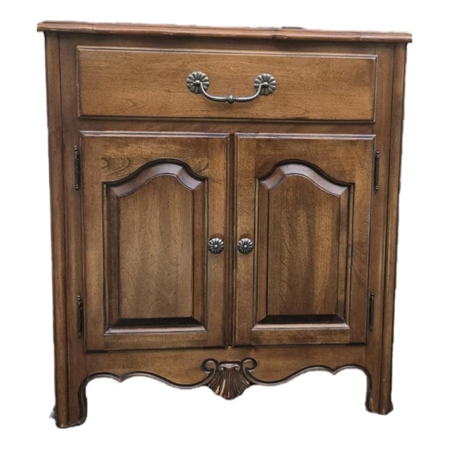 1990s Ethan Allen French Provincial Solid Wood Nightstand Accent Cabinet For Sale