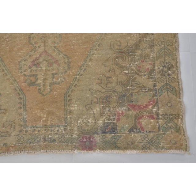 Tan Mid 20th Century Home Living Tribal Carpet For Sale - Image 8 of 10