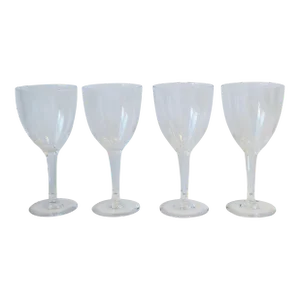 Scandinavian Modern Sweden Vintage Crystal Wine Glasses by Kosta Boda - Set of 4