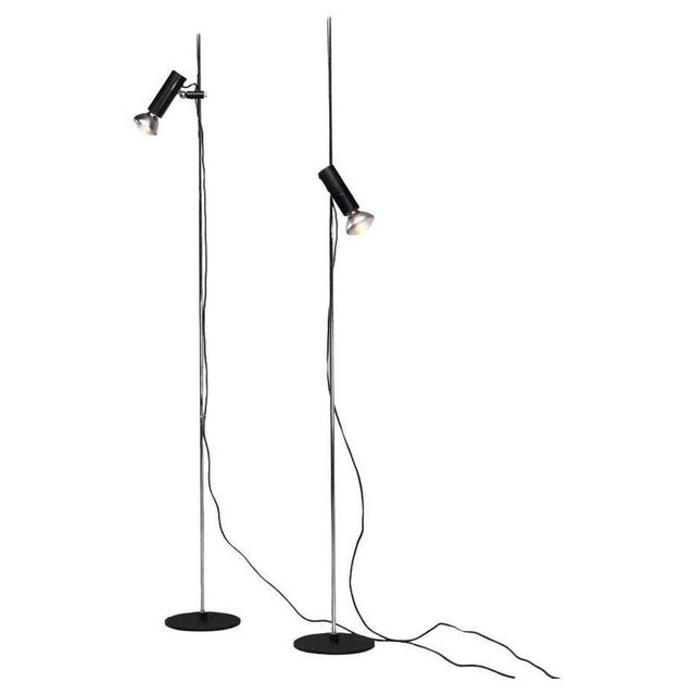 Black Model 1055 Floor Lamps attributed to Gino Sarfatti for Arteluce, Italy, 1955, Set of 2 For Sale - Image 17 of 17