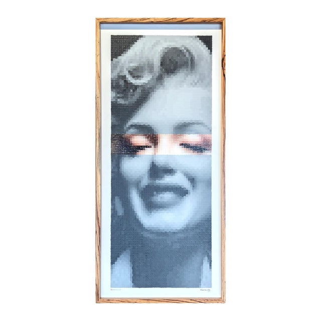 Francisco Vital "Marilyn Monroe Smile" Contemporary Pop Art Inspired Pixelated Portrait Painting, 2021 For Sale - Image 4 of 11